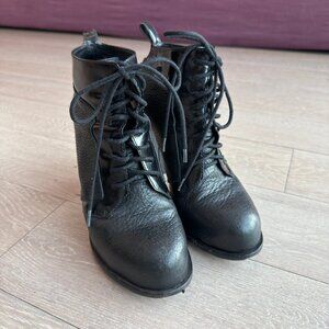 Alexander Wang Dakota Leather Lace-Up Boots